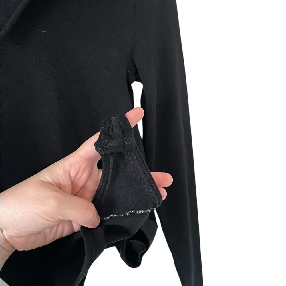 Wolford Black Collared Long Sleeve Bodysuit